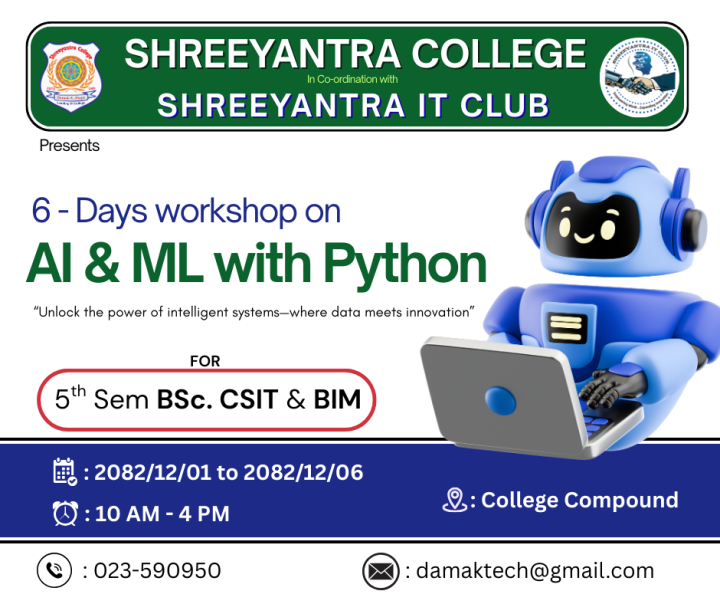 6-Days Workshop Announcement on 